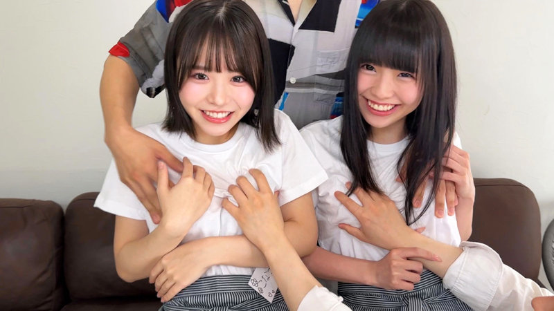 二人の裸エプロン【smjs065:こなつさん＆こはるさん】柏木こなつ 雫月心桜のエロい画像2[ヌケる無料エロ動画【FANZA素人】]