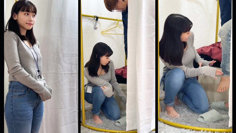 試着室の裾上げ接客【smgd017:花鳥さん】花鳥斗架のエロい画像1[ヌケる無料エロ動画【FANZA素人】]
