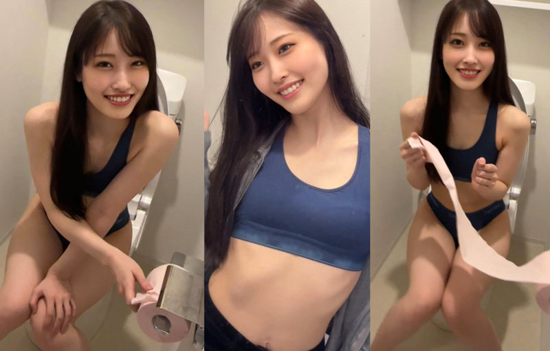 トイレ覗きの一幕【smro044:てんねんちゃん】天然美月のエロい画像3[ヌケる無料エロ動画【FANZA素人】]