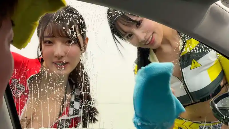 泡まみれの洗車場【deas045:なお＆さら】二羽紗愛 彩月七緒のエロい画像3[ヌケる無料エロ動画【FANZA素人】